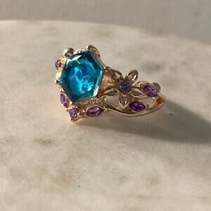 Flower design cz fashion rings 5.5